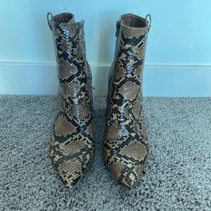 Snake skin booties